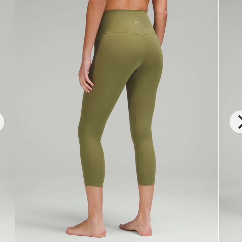NWT Lululemon Align HR Crop 23” In Bronze Green